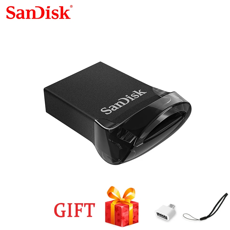 Двойной Флеш-накопитель SanDisk USB 3 1 флеш-накопитель Ultra Fit 32 ГБ флэш-накопитель 64Гб 128