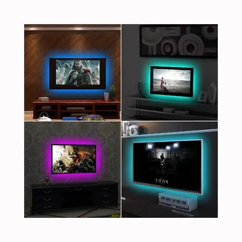 

5V USB Power RGB LED lamp Strip 2835 SMD RGB LED Under Cabinet light HDTV TV Desktop PC Screen Backlight Closet Kitchen lighting