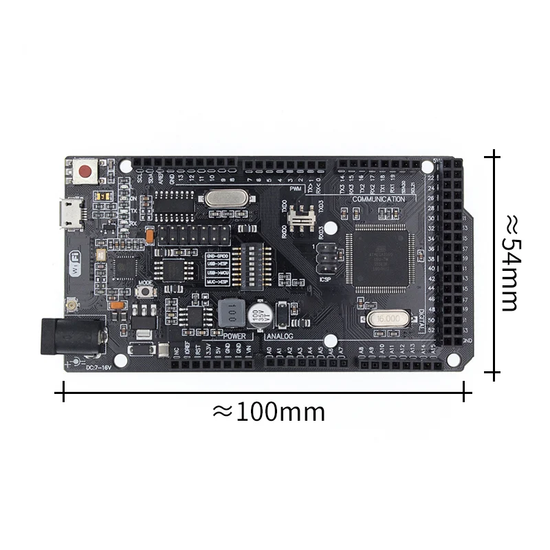 

Mega2560 +WiFi R3 ATmega2560+ESP8266 (32Mb memory), USB-TTL CH340G. Compatible Mega, NodeMCU, WeMos ESP8266 with CH340