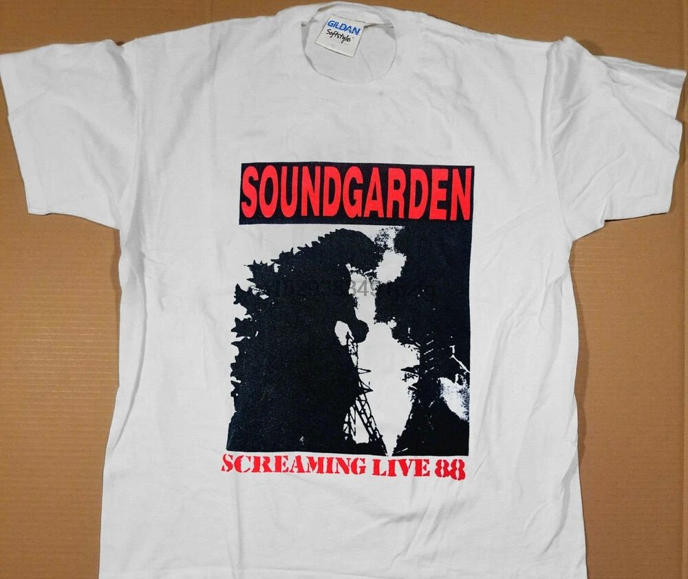 Новая футболка REPRINT Vtg Soundgarden с изображением кричащего живого 88 редкого гранжа