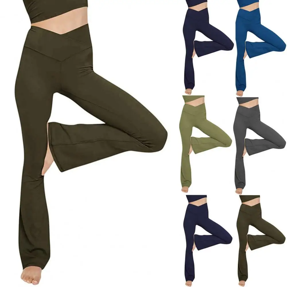 Women Dance Pants 2021 Solid Color Elastic Waist Women Pants Breathable ...