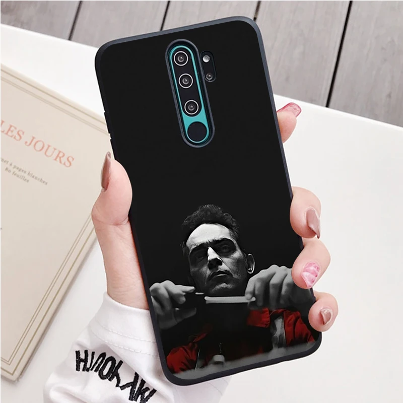 best flip cover for xiaomi La casa de papel Money Heist black Silicone Phone Case For Redmi note 9 8 7 Pro S 8T 7A Cover phone cases for xiaomi Cases For Xiaomi