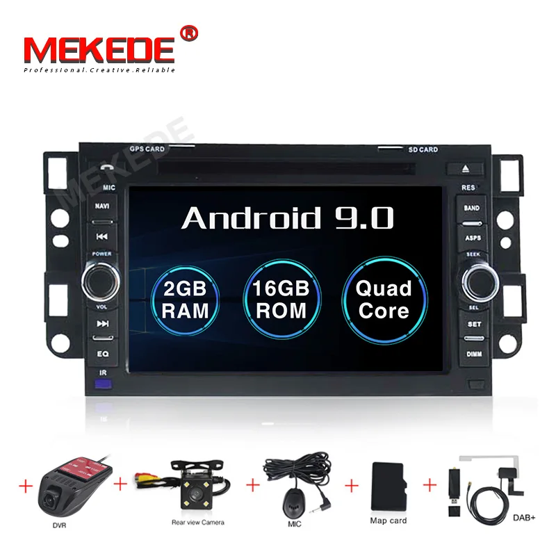 4G ram HD Android 9,0 автомобильный dvd-плеер для Chevrolet Epica Captiva Lova Aveo Spark Optra Holden gps 2 Din радио мультимедиа стерео - Цвет: 16G camera DVR DAB