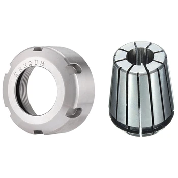 

14PCS Collet Chuck ER32 Precision Set Tool with High Precision Er Collet Nut ER32 Milling Maching Clamping Nut