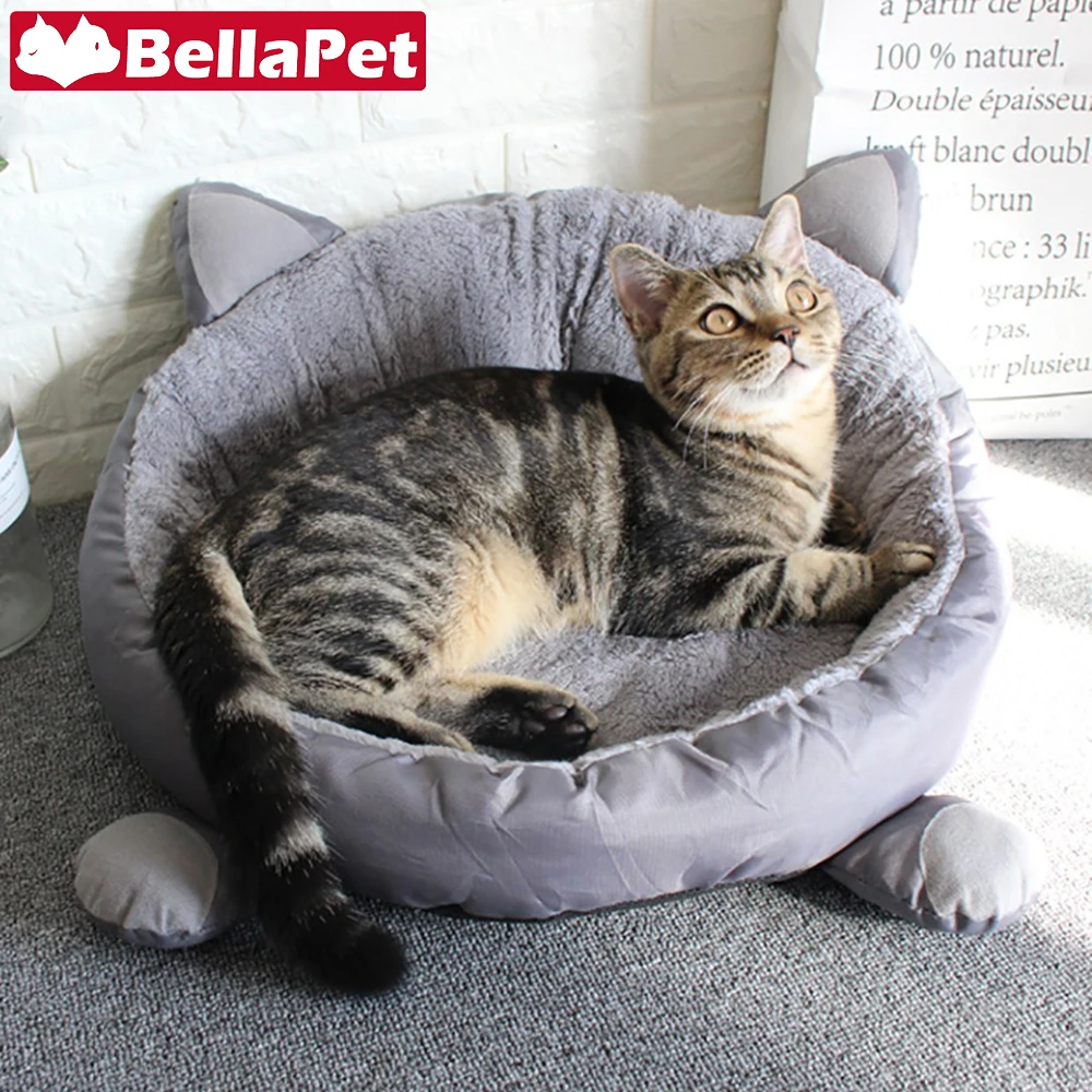 Soft Cat Bed for Cats Cotton Cute Beds House Kitten Pet Product Sofa Basket Accessories | Дом и сад