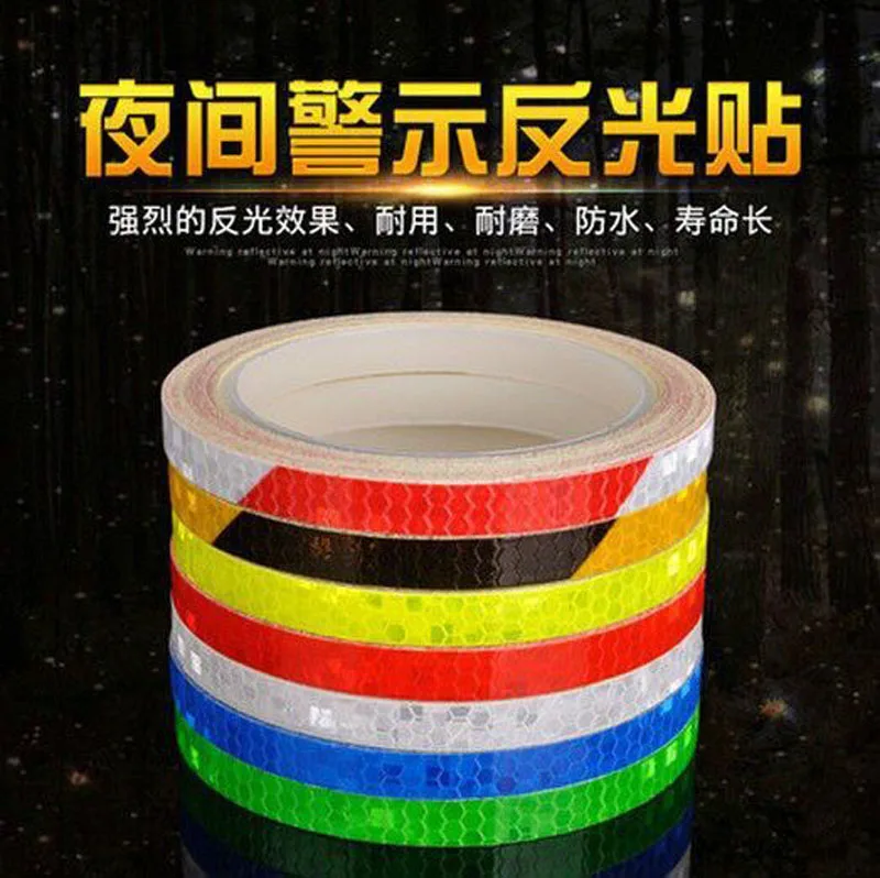

Reflective Tape Bicycle Car Stickers Funny Decal DIY Light Luminous Warning Glow Dark Night Tapes Sticker Safety Car-covers