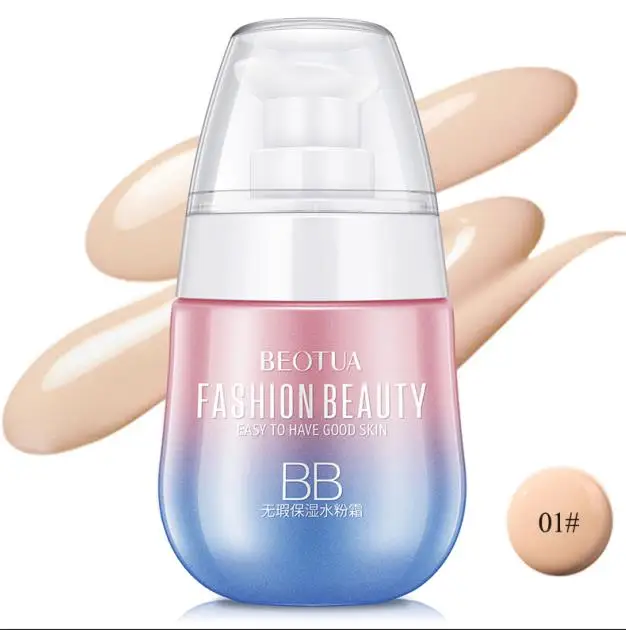 01 1PC Professional Makeup Liquid BB Cream Moisturizing Brightening Concealer Liquid Foundation BB Cream Face Cosmetic Tool - Color: 01