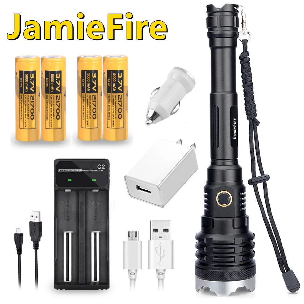 [Jamiefire светодиодный] Мощность Фул вспышка светильник USB фонарь Перезаряжаемые