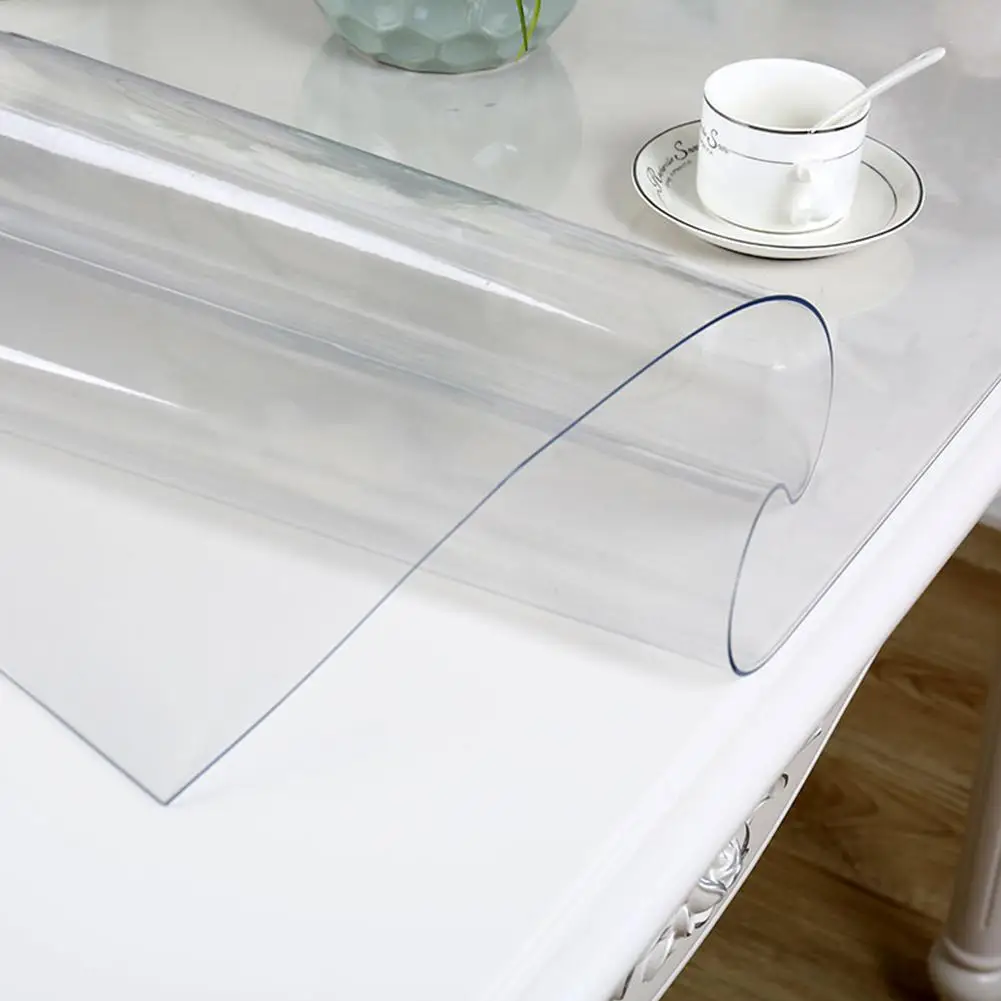 

TPFOCUS PVC Tablecloth Tablecloth Waterproof and Oil-proof Soft Glass Transparent Table Cover for Home Kitchen Banquet Decor