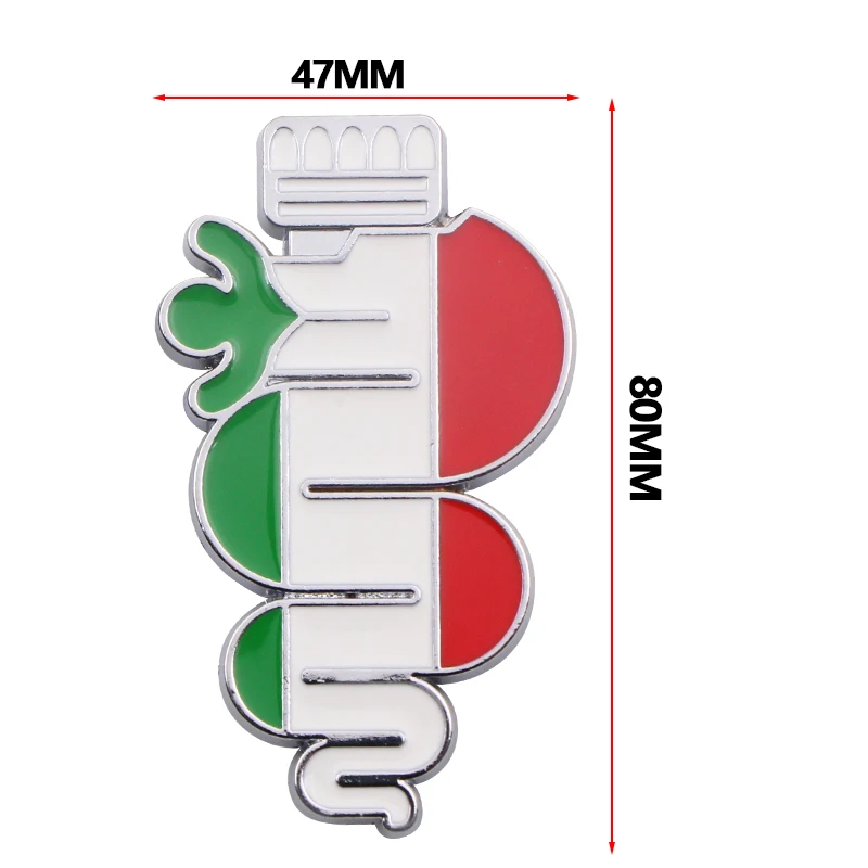 1PCS 3D quatrefoil delta Car Side Fender Emblem car Front Grille Badge Rear Trunk Decal for Alfa Romeo Mito Spider GT Giulietta