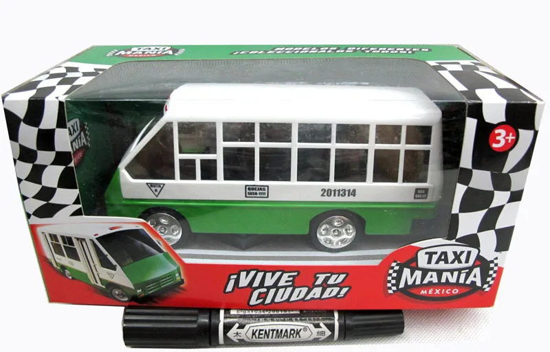 Стоковая игрушка 1: 24 сплав модель автомобиля игрушка автомобиль школьный автобус фургон такси мульти