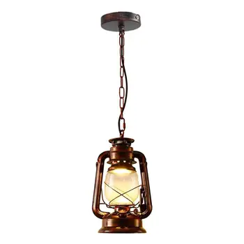

T Elegant Appearance Hanging Lamp Industrial Vintage Lantern Lamp Warm Ligh For Bar Home Restaurant Decoration