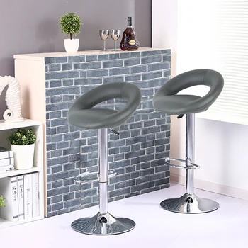 

2PCS Swivel Rotating Bar Chair European Trendy Gas Liftable Bar Stool Moon Bay Design Barstool For Home Living Room Decor HWC