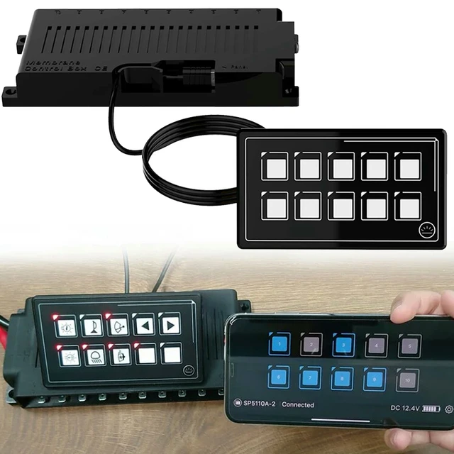 Panneau de commande tactile à 10 boutons, 11-30V DC 60A, pour