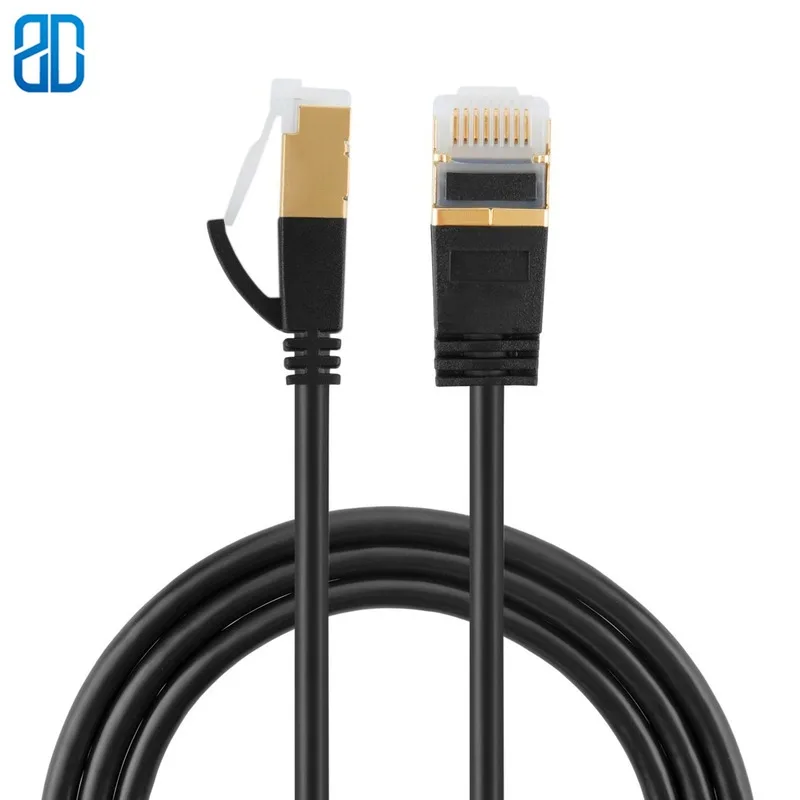 Сверхтонкий Ethernet-патч-кабель RJ45 Cat7 позолоченный Сетевой Кабель SSTP до 10