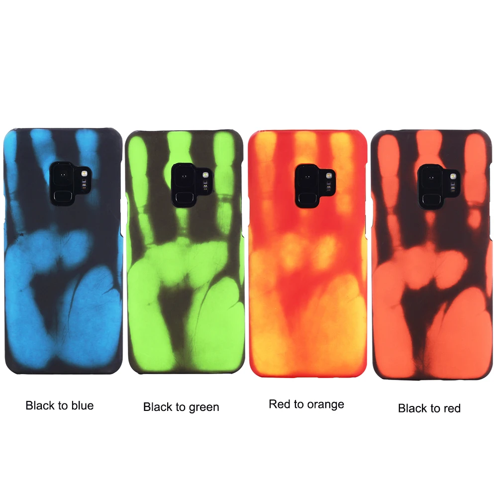 1pcs Thermal Sensor Case For Samsung S7 S9 Plus edge Heat Sensitive Cover Edge Phone | Мобильные телефоны и аксессуары