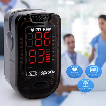 

In stock Portable Finger Pulse Oximeter Blood Oxygen Saturation Meter Heart Rate Monitor Health Care Tool for Adults Children