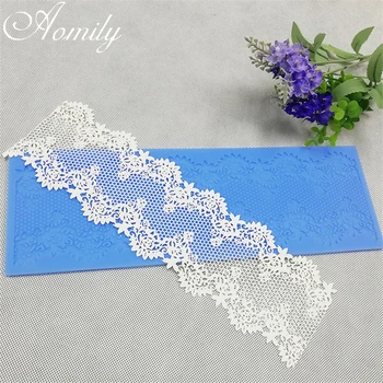 

Amoliy 30cm Rose Lace Fondant Mold Wedding Cake Decorating Tools Icing Mat Pad Pastry Baking Tool Cake Decoration Accessories