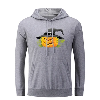 

Happy Halloween Evil Pumpkin Lantern Detective SHERLOCK HOLMES Men Graphic Hoodie Sweatshirt Strings Hooded Pullover