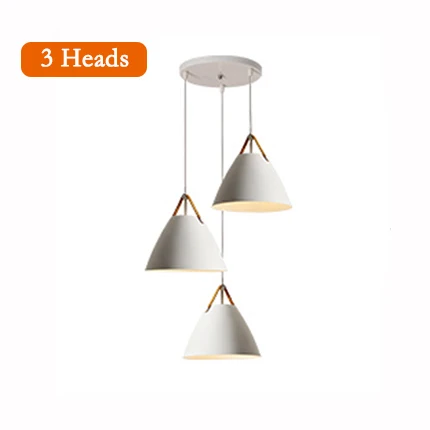 Подвесной светильник в скандинавском минималистическом стиле, креативный прикроватный светильник/ресторан/спальня/бар, обеденный стол, подвесной светильник для учебы - Цвет корпуса: 3 white