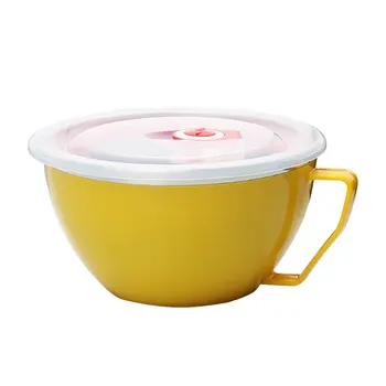 

Stainless Steel Instant Noodle Bowl Double Lid With Lid Handle Noodle Cup Ramen Bowl Soup Bowl Insulated Fresh Box Rice