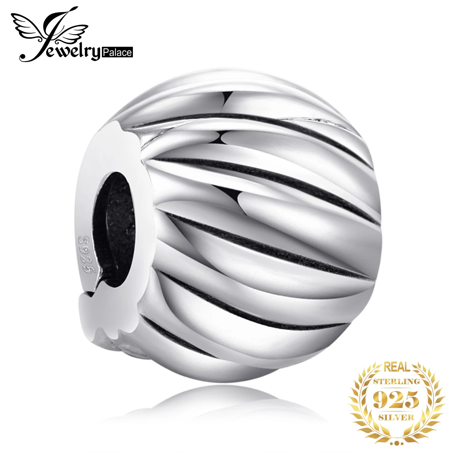 

JewelryPalace Pearly Spacer 925 Sterling Silver Beads Charms Silver 925 Original For Bracelet Silver 925 original Jewelry Making