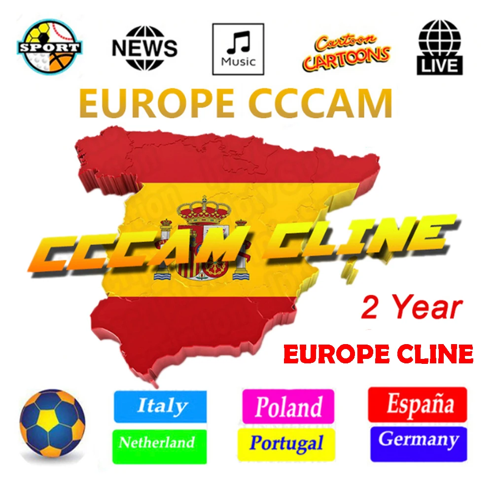 Европа Cccam сервер Испания Португалия Польша Германия Cccam Oscam Cline на 1 год Европа Cccam cline для спутникового приемника