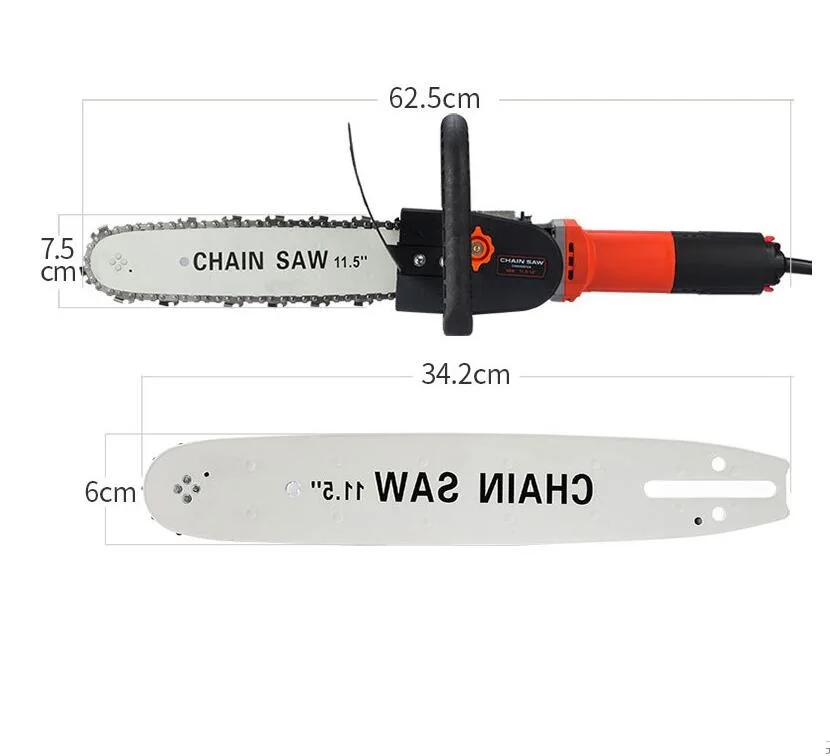 DIY электрические детали пилы 11,5 дюйма M10/M14/M16 кронштейн бензопилы изменен 100 125 150 Угловая шлифовальная машина в цепную пилу