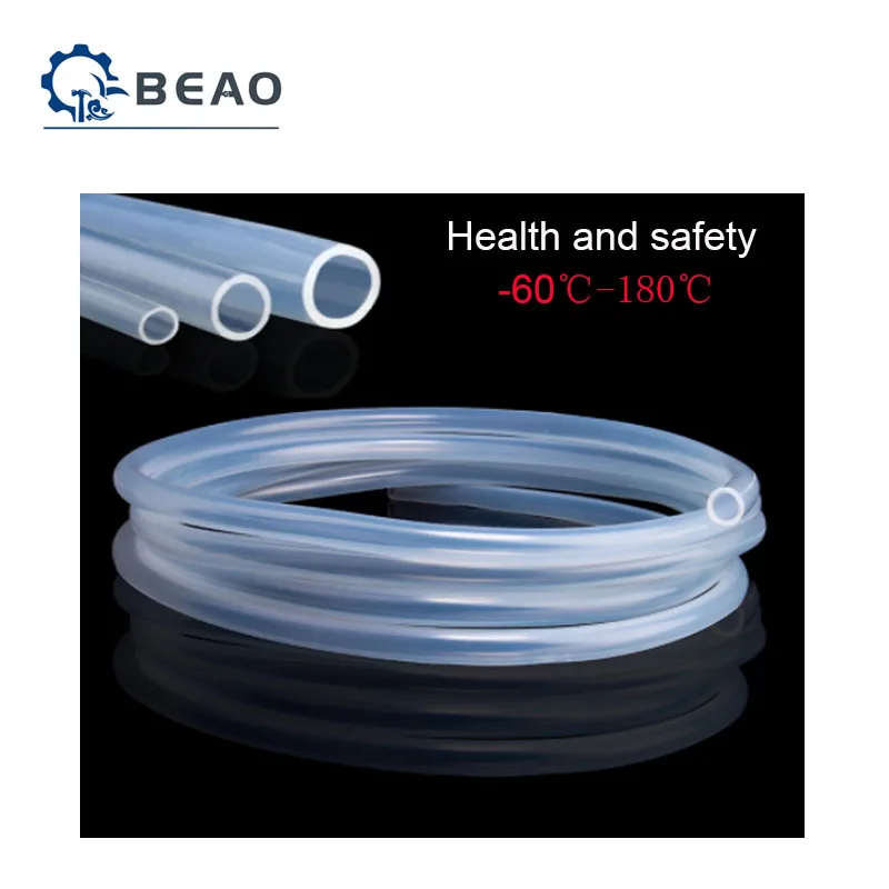 Details about   3 Meter Soft Food Grade Transparent Silicone Rubber Hose Flexible Silicone Tube 