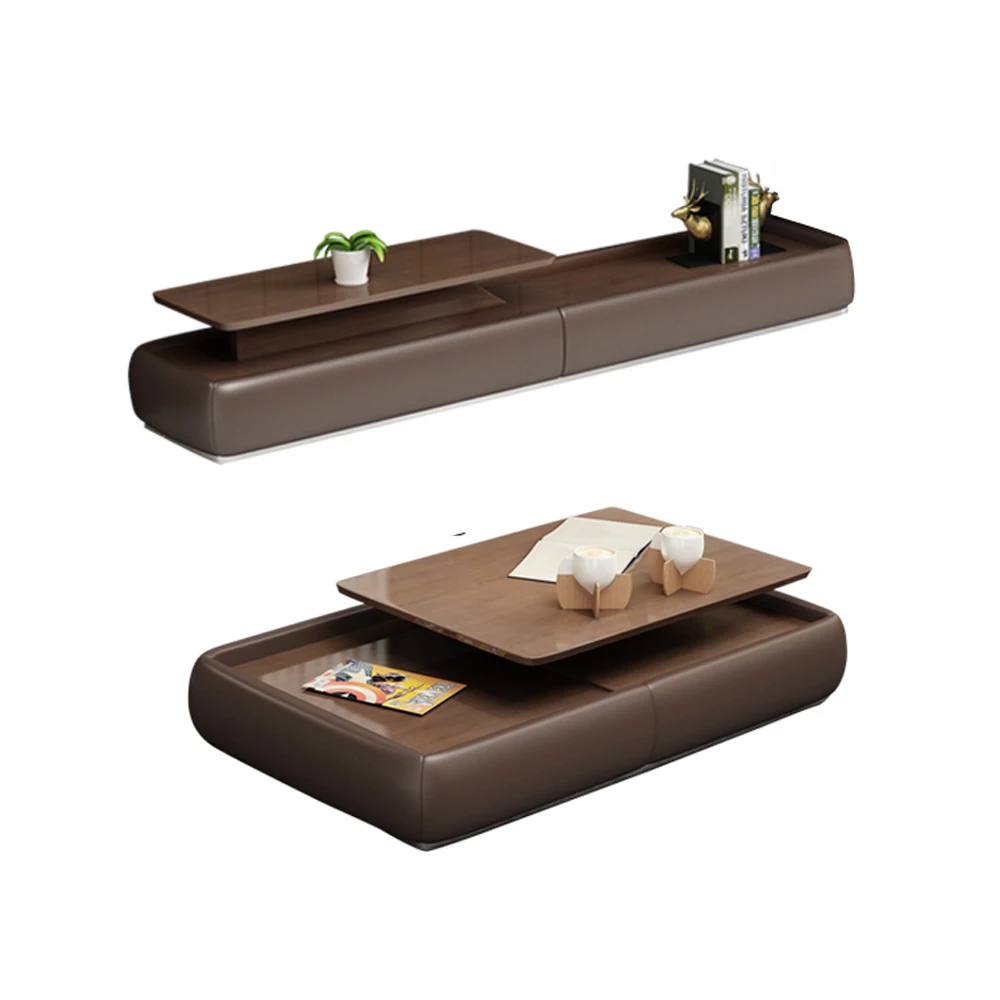 living room home furniture coffee table minimalist modern style wooden mesas rectangle table basse de salon + TV stand furniture