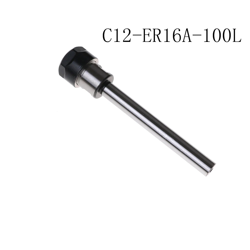 1PC Collet Chuck Holder CNC Milling Extension Rod Straight Shank C12-ER16A-100L