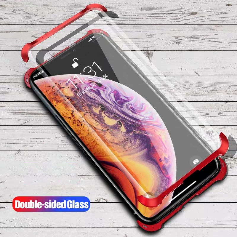 Роскошный Магнитный полный Чехол для iPhone XR XS Max X 8 7 Plus Магнитный Корпус два боковых стеклянных чехла на iPhoneXR чехол iPhone8 чехлы