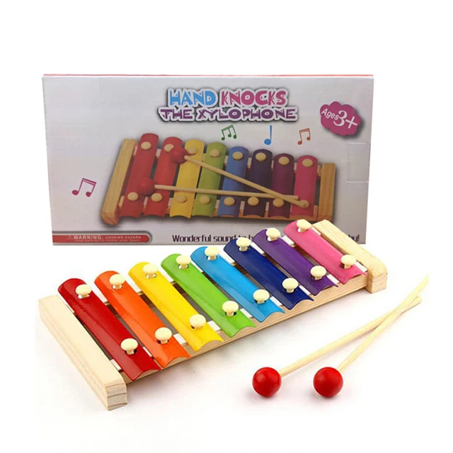 Baby Toys Xylophone Educational Toy Wooden Eight-Notes Frame Style Musical Toys Toddler Kids Children 2-4 Years Montessori Toys 6
