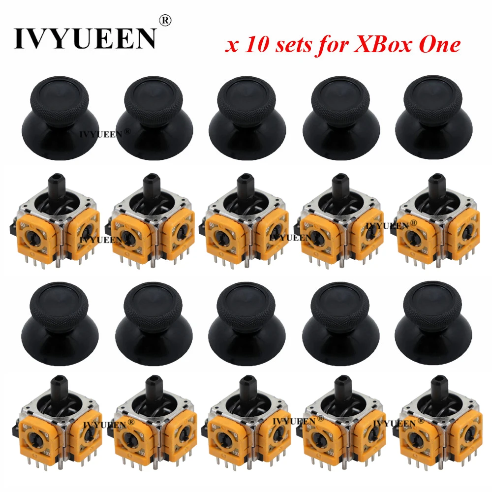 IVYUEEN 10 наборы для ухода за кожей 3 булавки 3D аналоговый джойстик Сенсор модуль потенциометры и колпачок для пальцев для microsoft XBox один контроллер - Цвет: Version B