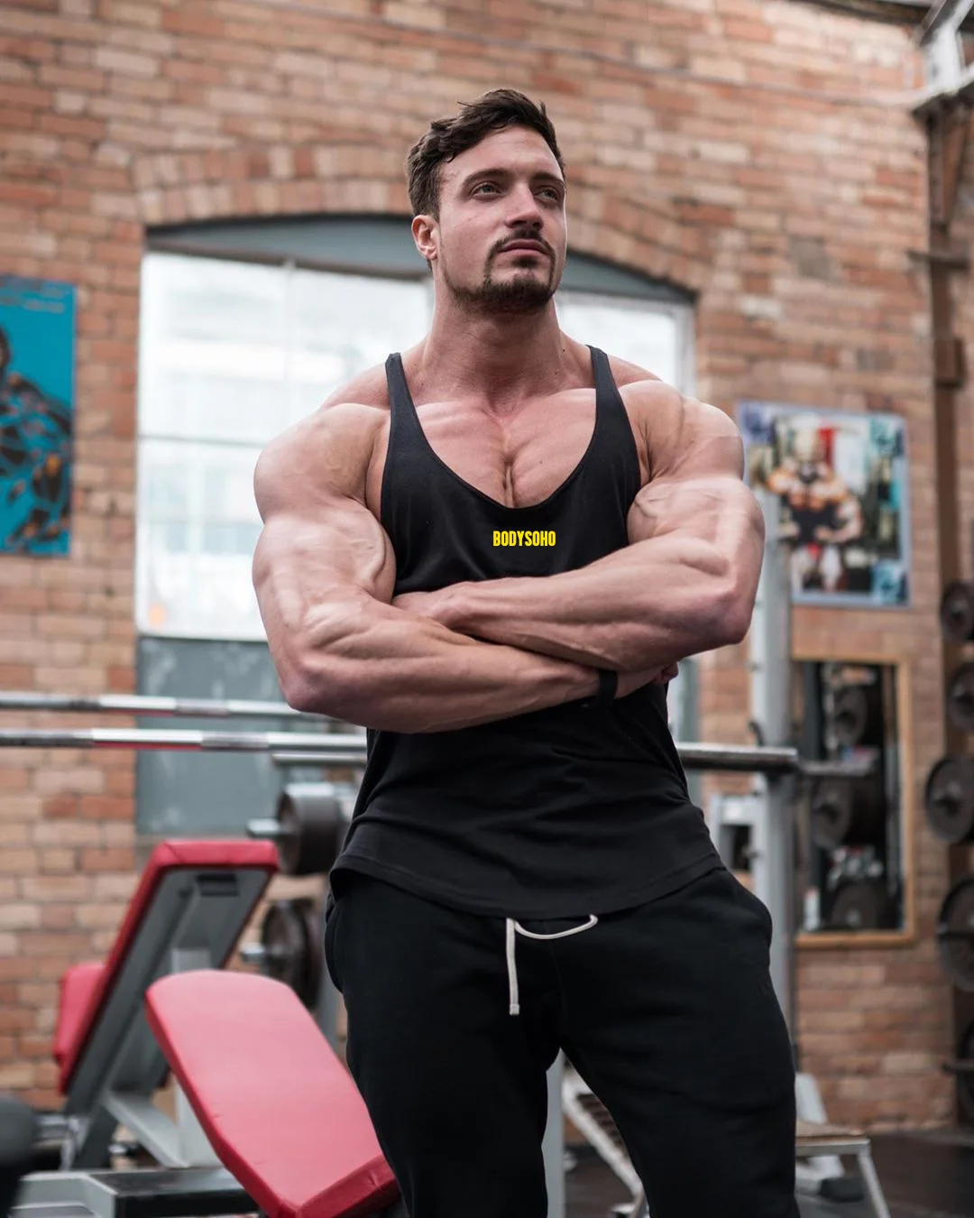 Muscle Dr. Европа и Америка братья стиль здоровая красота спортивный жилет мужской фитнес i-образный жилет Базовая рубашка жилет