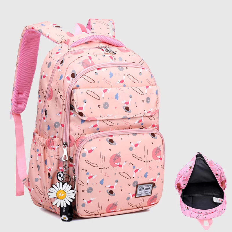 Girls Backpacks School-Bag Bookbag Knapsack Kids Print 10-13-Years