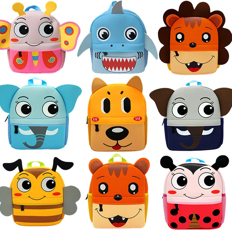 Kids Bag Backpacks Kindergarten-Bag School-Bags Baby-Cut Toddler Girl Boys Neoprene Children