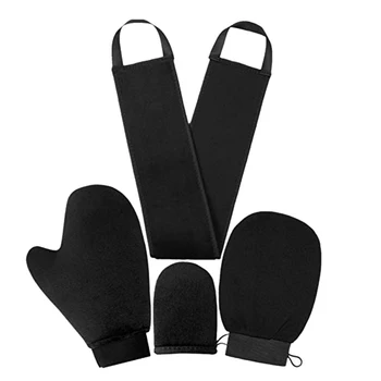 

Body Creams Exfoliating Back Applicator Soft Mitt Set Practical Less Absorption Flocking Reusable Mousses Lotion Self Tanning