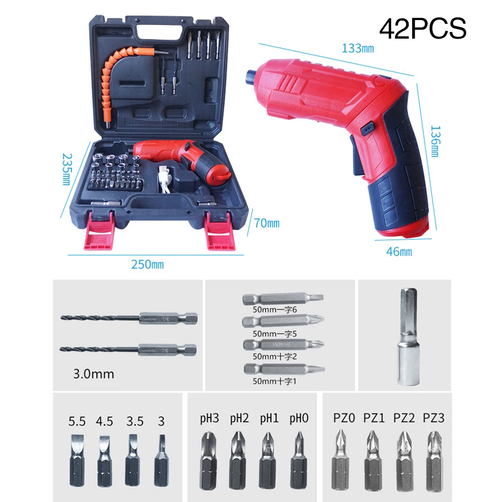 47pcs Силикон электрическая дрель-шуруповерт, 47(Европа) шт./компл. практическая электрическая дрель отвертка светодиодный прочная электрическая отвертка для полировки - Цвет: 47pcs