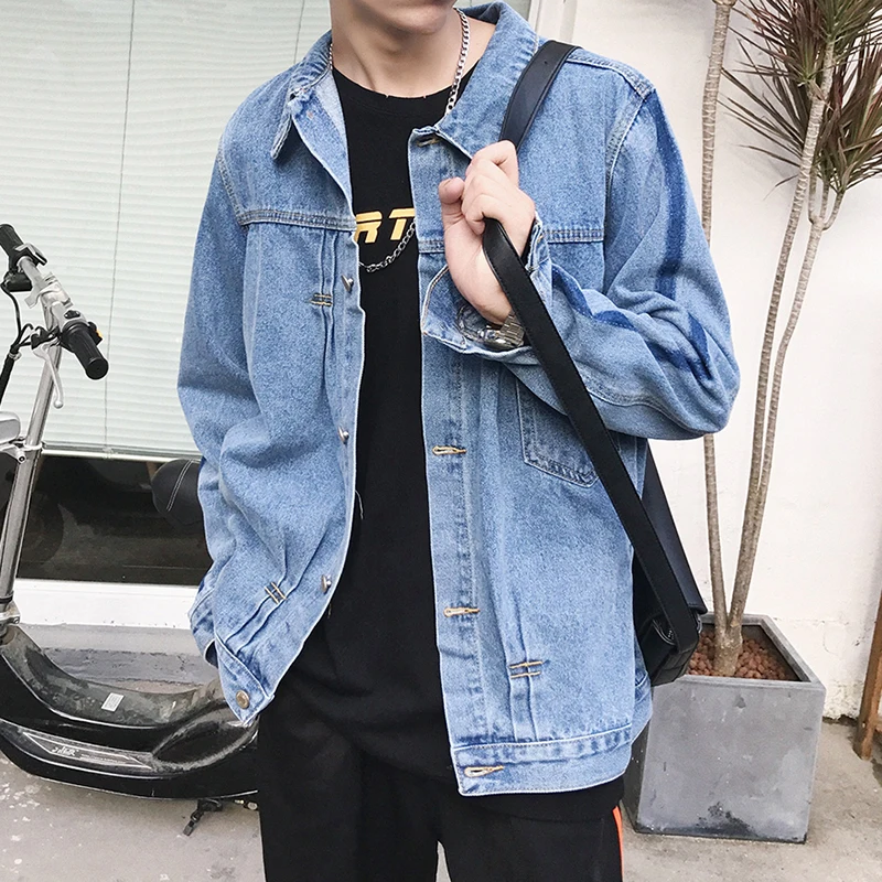 version of the trend jacket casualAutumn denim jacket male denim jacket fashion new