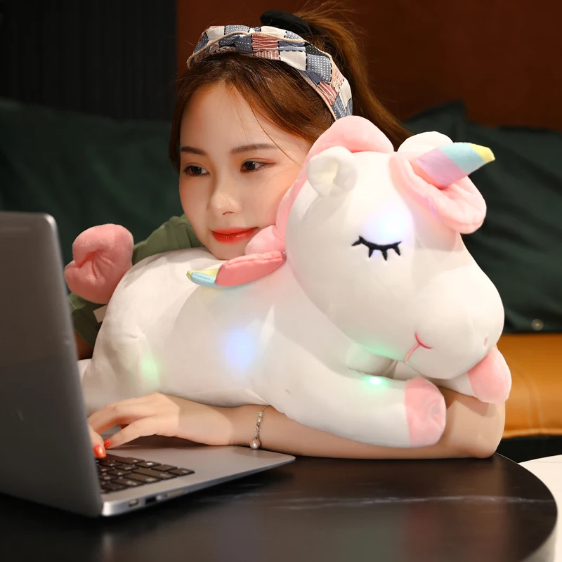 Glowing LED Light Unicorn Plush Toy for Kids