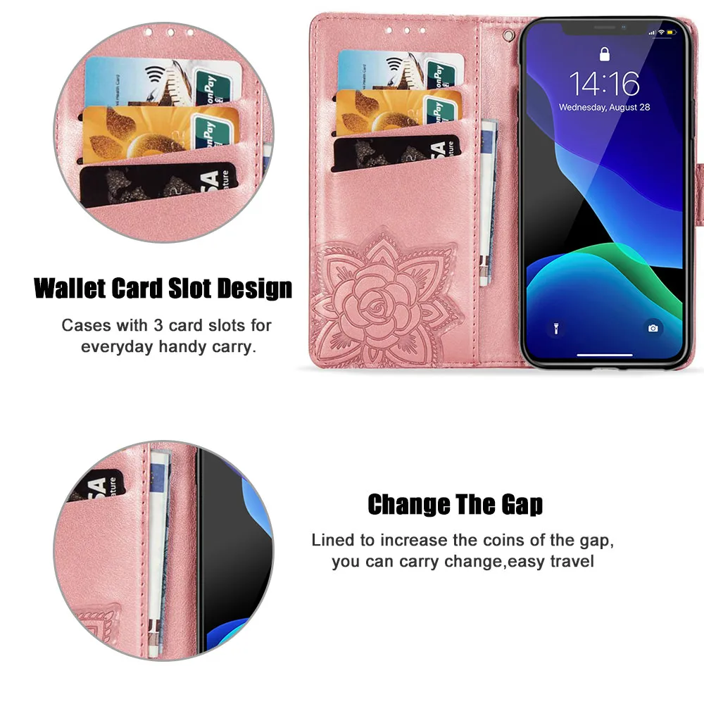 LLZ.COQUE Магнитный кожаный бумажник флип чехол для телефона для IPhone X XS MAX XR 11 Pro Max 6 6S 7 8 Plus SE 5S 5 бабочка задняя крышка