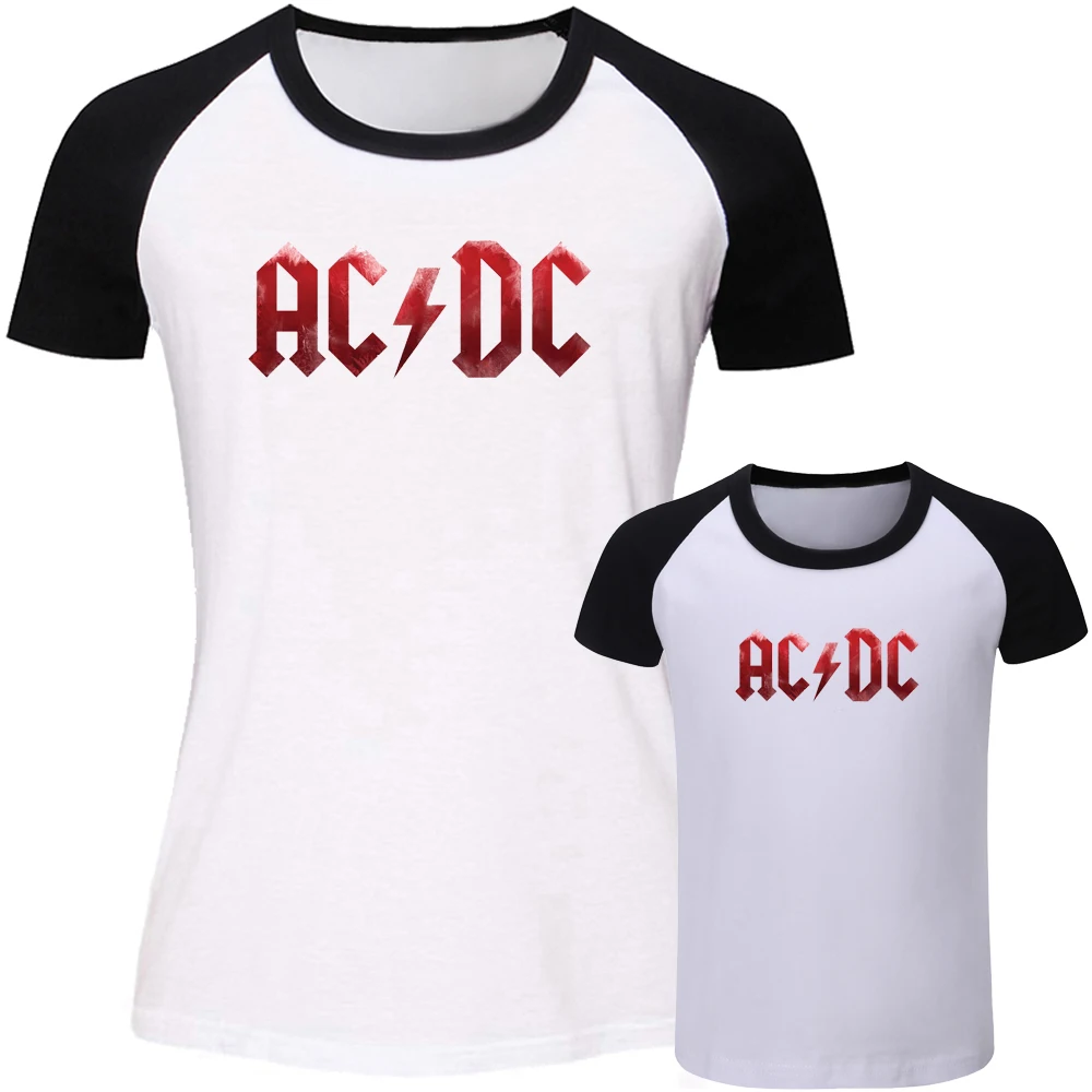ACDC Rock Foo fightors Band; одинаковые комплекты для семьи; футболка для мамы и дочки; футболка с короткими рукавами; топы с принтом для женщин и девочек; подарок - Цвет: JdSCB397D