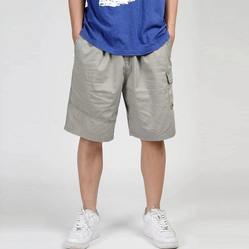 Summer Casual Shorts for Men Sweat Loose Pocket High Quality Straight Cargo Shorts Men Cotton Military Work Gym Shorts XL-6XL