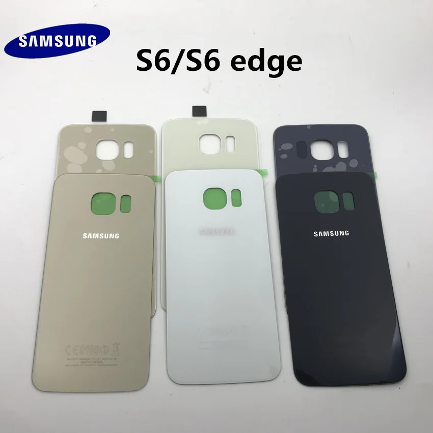Задняя крышка стекло для samsung Galaxy S6 G920F задняя крышка батарейного отсека задняя крышка корпуса чехол для samsung S6 edge G925 Крышка батарейного отсека