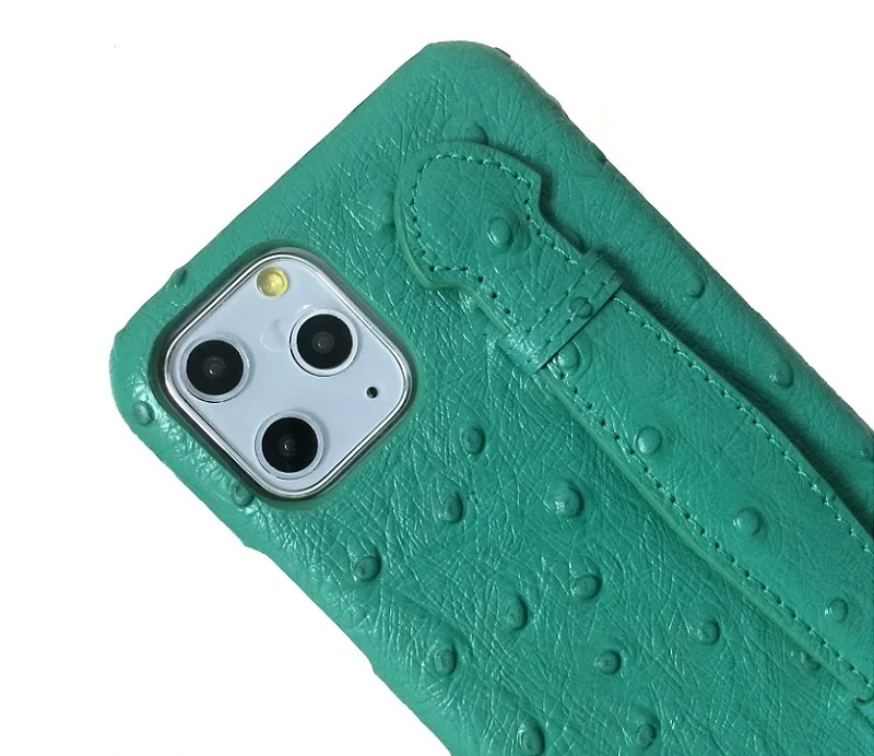 Ультра тонкий чехол из натуральной кожи для iPhone 11 Pro 11Pro, Роскошный милый страусиный ремешок, держатель, тонкий жесткий чехол, чехол s