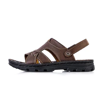 

man cuero slippers gladiator walking luxury sandles in rubber samool sandales praia beach handmade genuine casual mens shoes 39