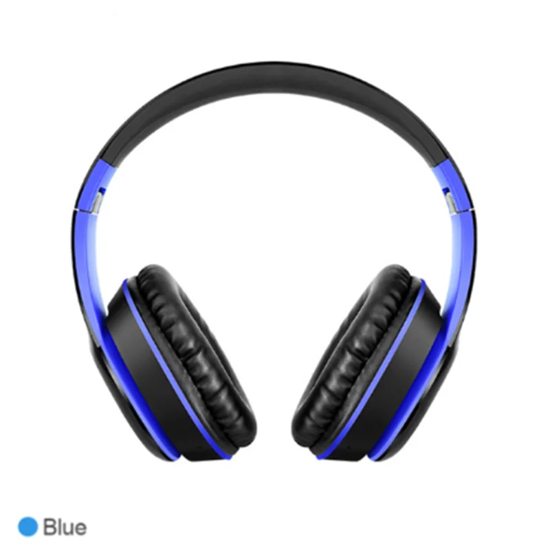 Синий Bluetooth гарнитура беспроводной спортивный сабвуфер игровая карта MP3 для Android IOS и ПК Музыка Рождественский подарок наушники - Цвет: Синий