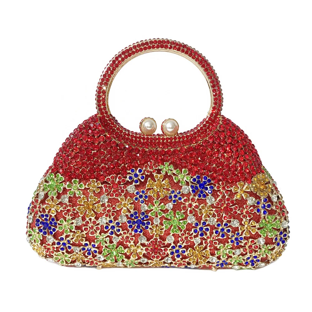 Genuine Leather Women's Handbag 2023 New Fashion Lady Diamond Rhinestone  Clip Bag Casual Pearl Shoulder Messenger Bags - AliExpress
