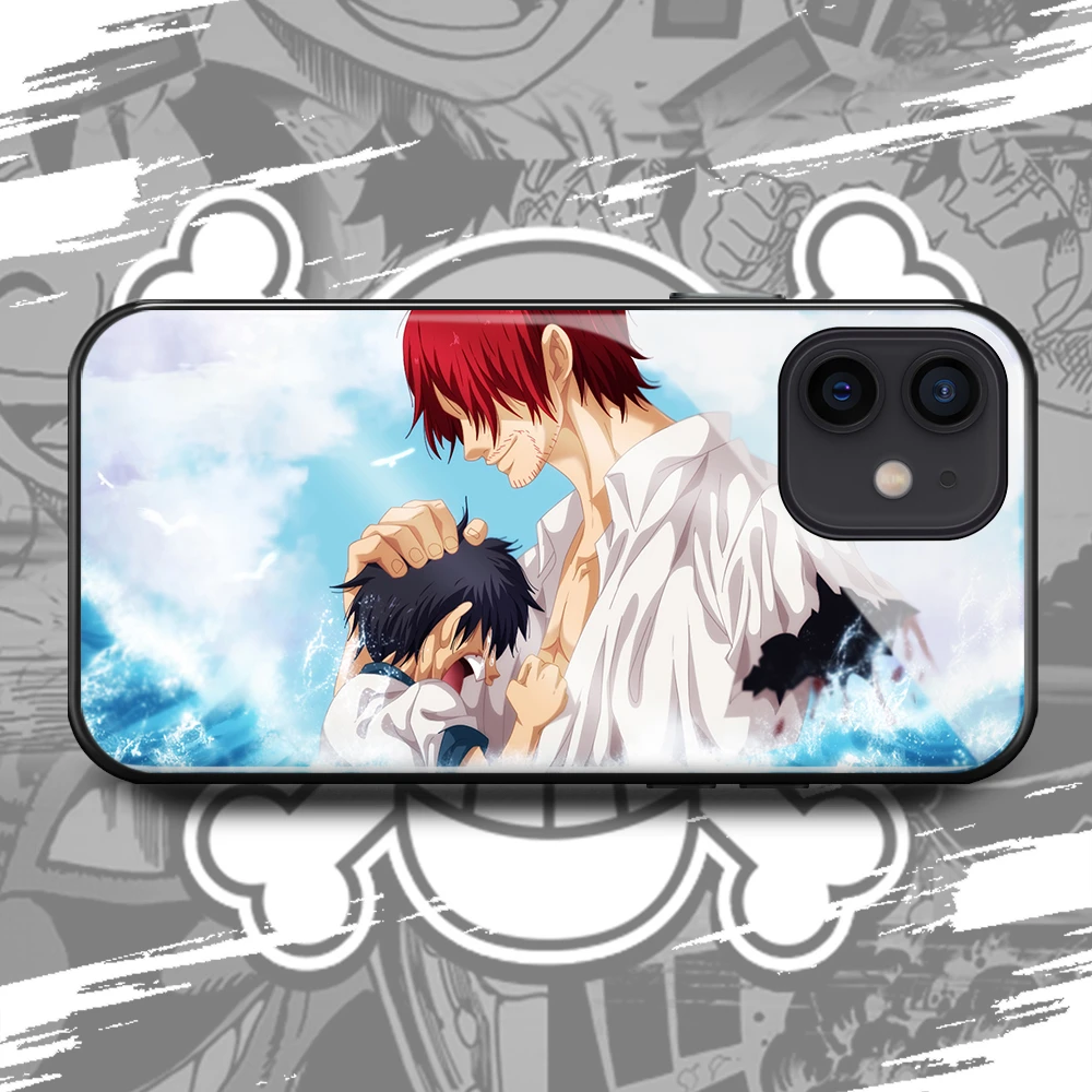 Anime One Piece Luffy Shanks Phone Case For Iphone Se 6 6s 7 8 Plus Xs Xr 11 12 12mini 12promax Tempered Glass Shell Cover Phone Case Covers Aliexpress